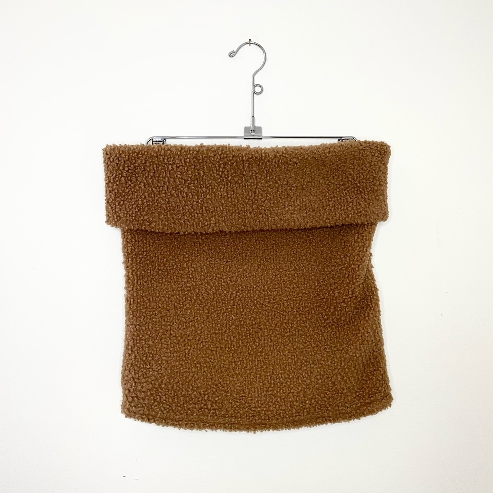 ZARA Teddy coat tube top S